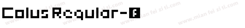 Colus Regular字体转换